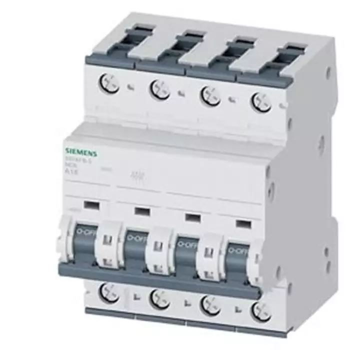 Siemens SENTRON 5SY4 MCB, 4P, 1.6A, Type A, 400V AC, 60V DC, 35 kA Breaking Capacity, 5SY4415-5