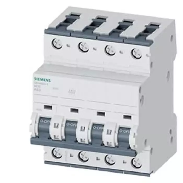 Siemens SENTRON 5SY4 MCB, 4P, 63A, Type A, 400V AC, 60V DC, 15 kA Breaking Capacity, 5SY4463-5