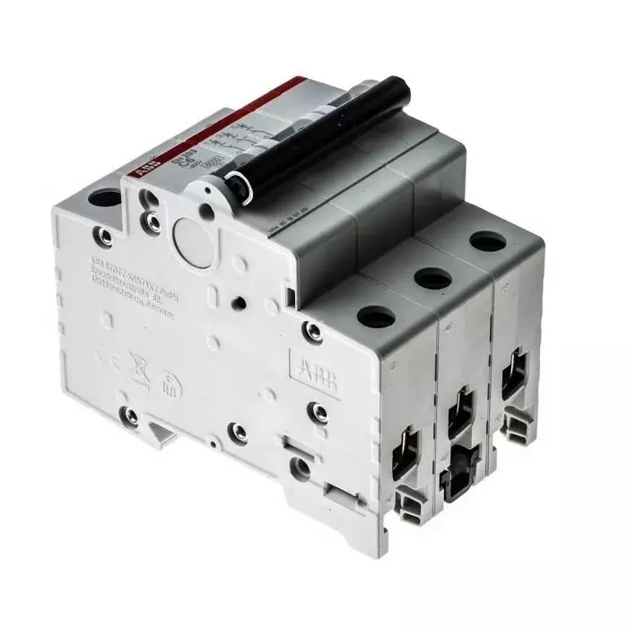 ABB Compact Home SH200 MCB, 3P, 6A Curve C, 440 V AC, 6 kA Breaking Capacity, 2CDS213001R0064SH203-C6