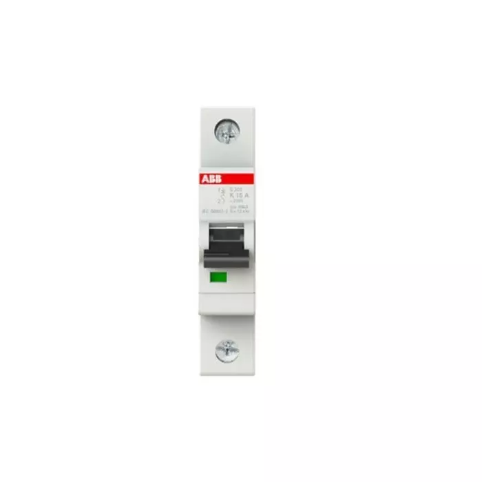 ABB System Pro M Compact S200 MCB, 1P, 16A Curve K, 253 V AC, 72 V DC, 6 kA Breaking Capacity, 2CDS251001R0467S201-K16