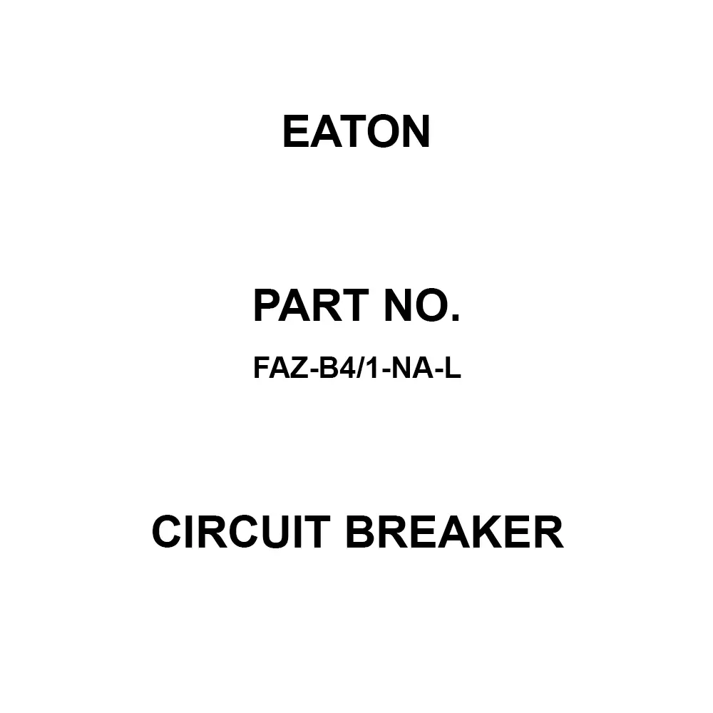 EATON Miniature Circuit Breaker 4 Amp Handle Actuator, FAZ-B4/1-NA-L