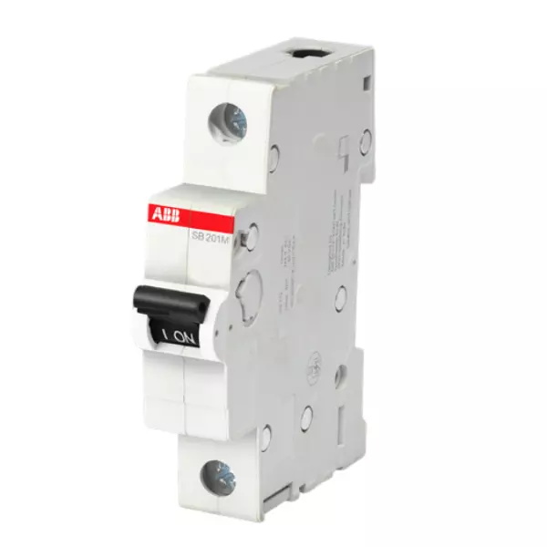 ABB Miniature Circuit Breaker Single Pole C Curve 10 kA Breaking Capacity and 6 Amp Rated Current, SB201M-C6