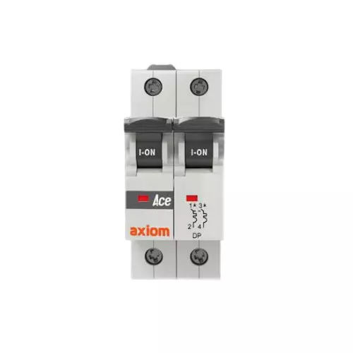 Axiom Ace Series Miniature Circuit Breakers (MCB) Double Pole 40 Amp C Curve 10 KA Mid Trip, AX 2 AC C40
