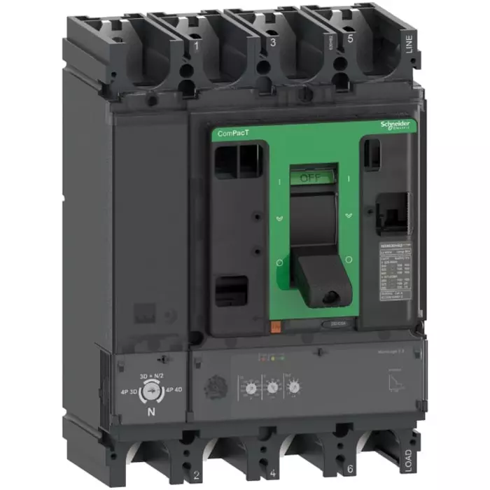 Schneider Electric NSX Fixed Mount 4 Pole 630 A Compact Range MCCB, C63W42D630
