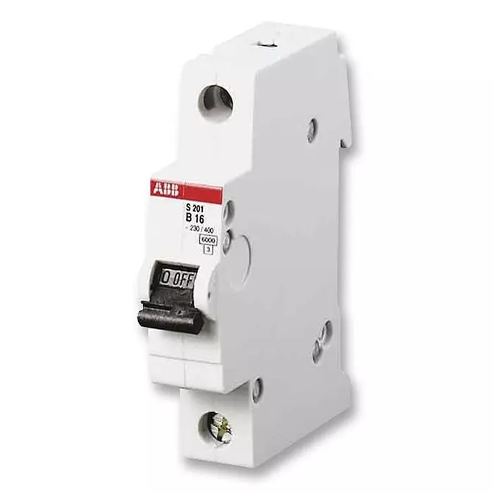 ABB Mcb, 1 Pole, 16A, 10Ka, C Curve, S201MC16
