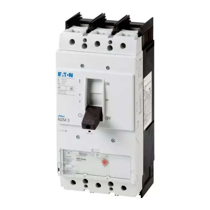 EATON Moeller NZM MCCB Molded Case Circuit Breaker 3P 220A, Breaking Capacity 5 kA, Fixed Mount, 269341 NZMN3-SE220-CNA