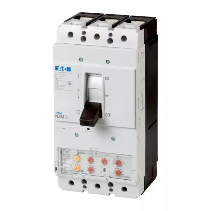 EATON Moeller NZM MCCB Molded Case Circuit Breaker 3P 250A, Breaking Capacity 9 kA, Fixed Mount, 110897 NZMH3-VE250-T
