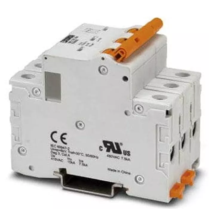 Phoenix Contact Circuit Breaker 20 Amp 3 Pole Lever Actuator 277 V AC, 1020028