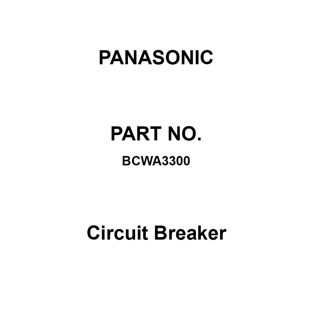 Panasonic Circuit Breaker 3P3E 300 Amp Rated Current, BCWA3300