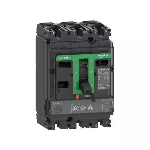 Schneider Electric 3 Poles ComPact NSX Micrologic 2 Moulded Case Circuit Breaker, C___3D_ Series