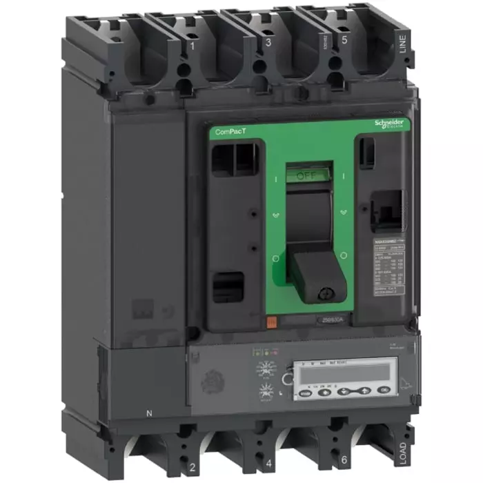 Schneider Electric NSX Fixed Mount 4 Pole 630 A Compact Range MCCB, C63R45E630