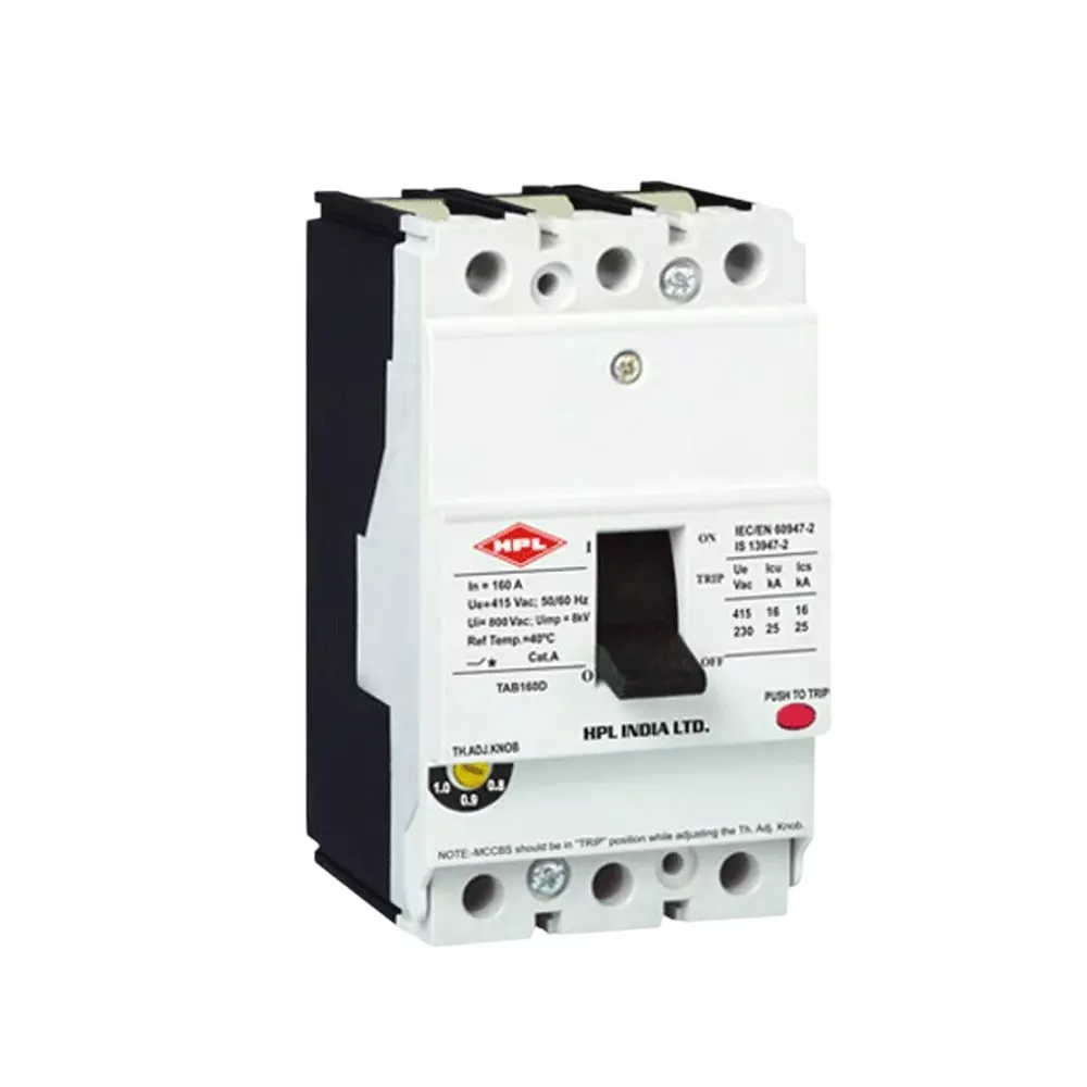 HPL Molded Case Circuit Breakers (MCCB) TAB3 Microprocessor Type 3 Pole 65 kA 630 Amp