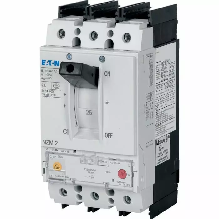EATON Moeller NZM MCCB Molded Case Circuit Breaker 3P 110A, Breaking Capacity 18.5 kA, Fixed Mount, 269165 NZMB2-AF110-NA