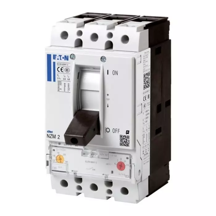 EATON Moeller NZM MCCB Molded Case Circuit Breaker 3P 250A, Breaking Capacity 18.5 kA, Fixed Mount, 259090 NZMB2-A250