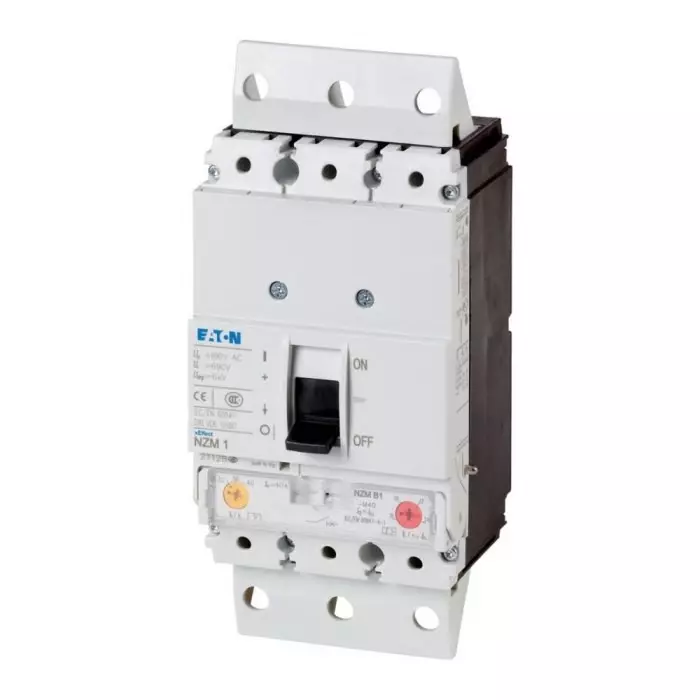 EATON Moeller series NZM MCCB Molded Case Circuit Breaker 3P 63A, Breaking Capacity 18.5 kA, Plug In, 112705 NZMB1-A63-SVE