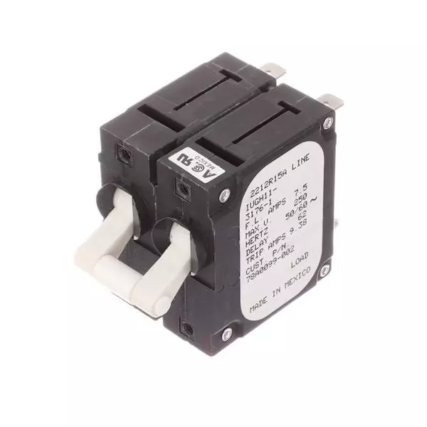AIRPAX Circuit Breaker 2 Pole Toggle Actuator 240 V AC, IUGH11-3176-1
