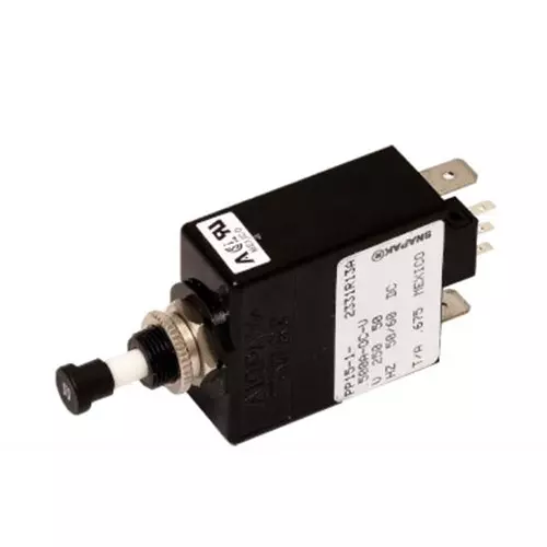 AIRPAX Circuit Breaker 5 Amp 1 Pole Push-Pull Actuator, PP11-2-5.00A-OA-V
