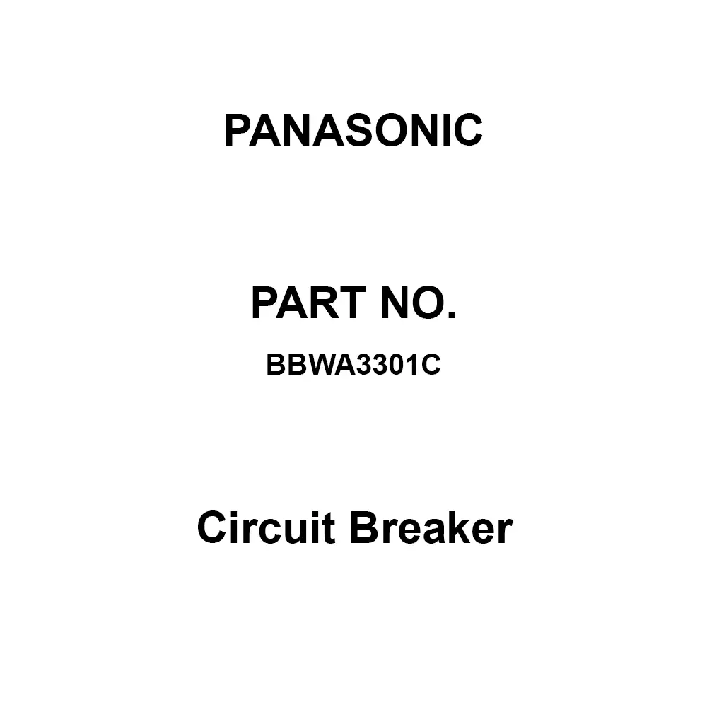 Panasonic Circuit Breaker 3P3E 30 Amp Rated Current, BBWA3301C