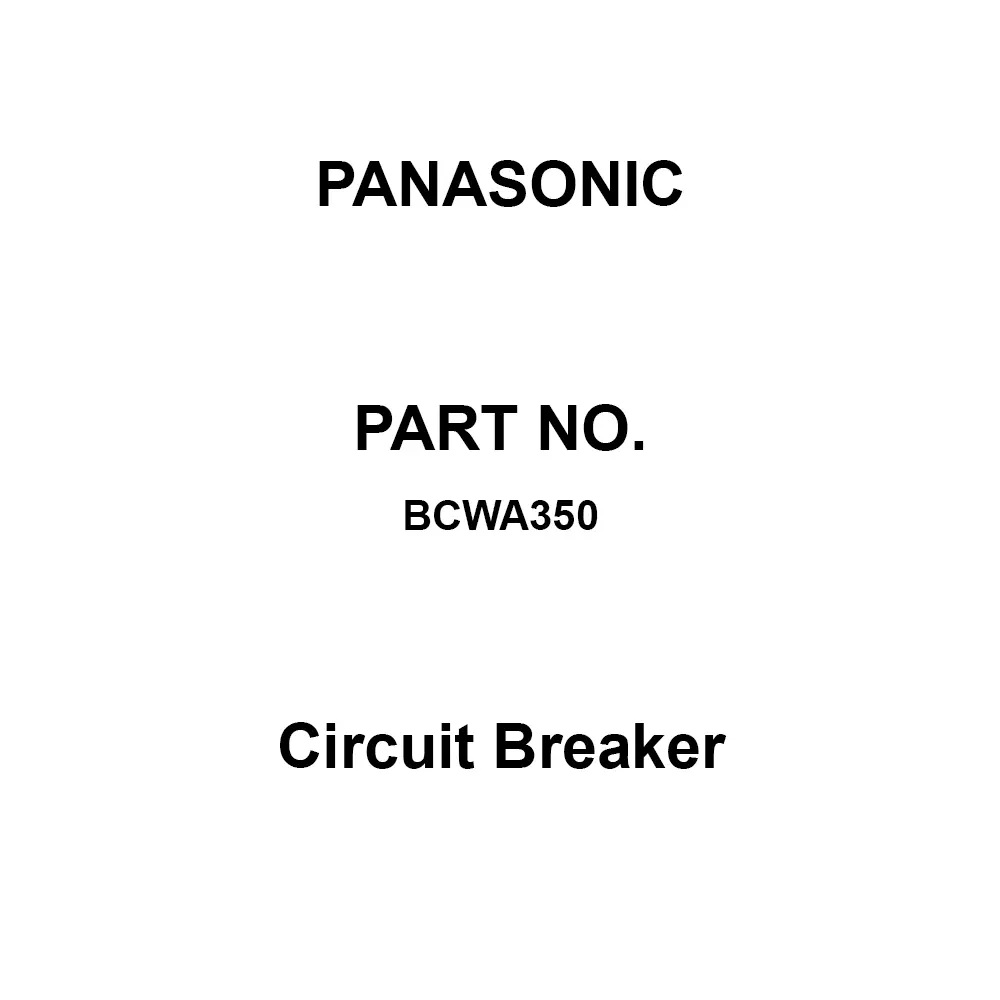 Panasonic Circuit Breaker 3P3E 50 Amp Rated Current, BCWA350