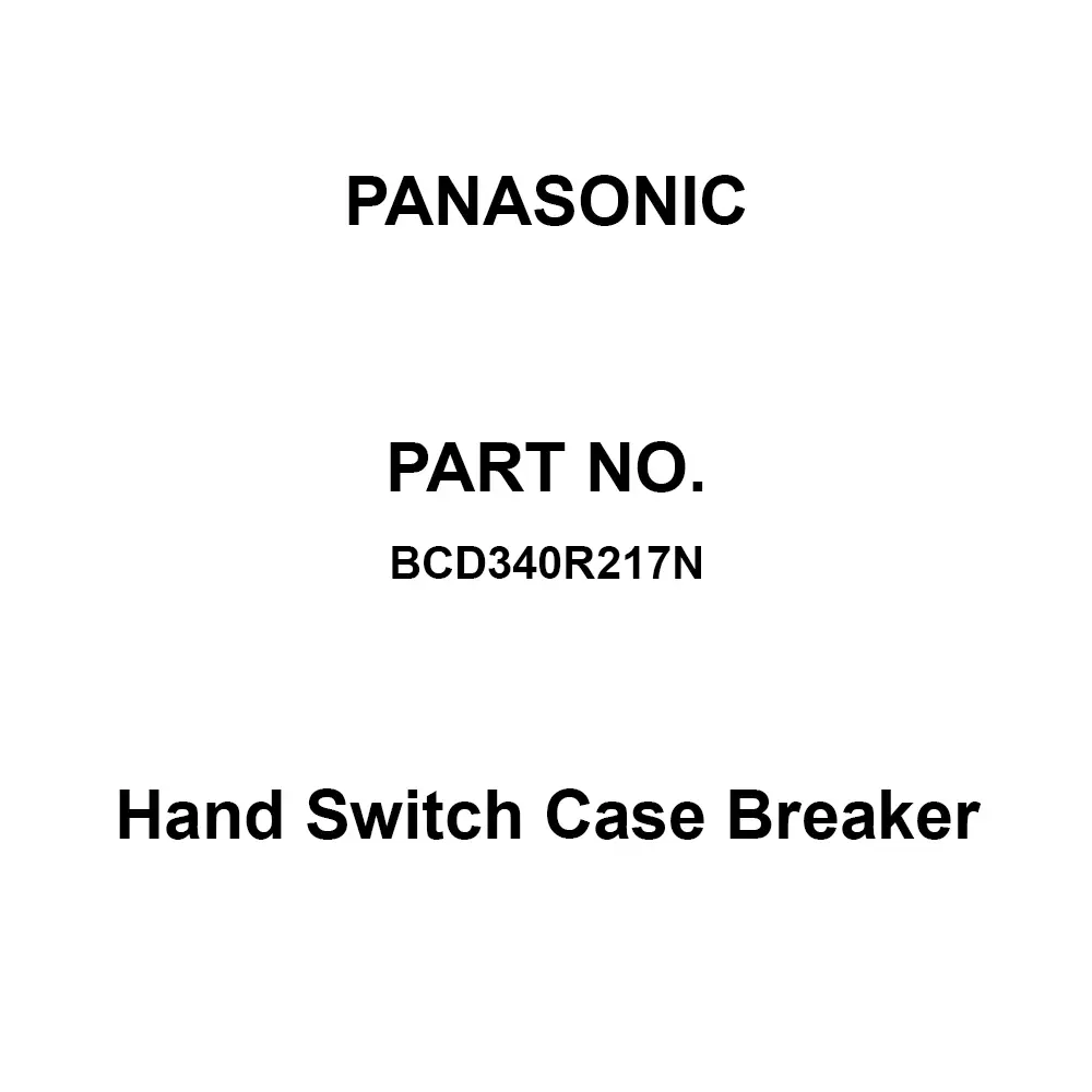 Panasonic Hand Switch Case Breaker 3P3E 40 Amp Rated Current, BCD340R217N
