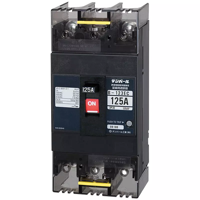 Tempearl Molded Case Circuit Breaker 100 Amp Rated Current, B-123EC 100A AX