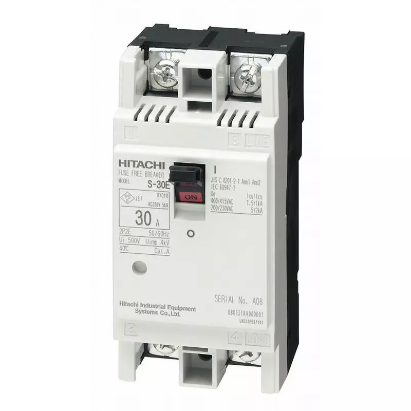 Hitachi Molded Case Circuit Breaker 15 Amp Rated Current 2P, S-30E 2P 15A