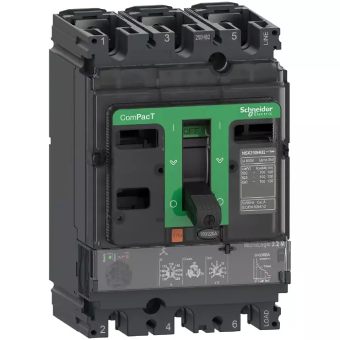 Schneider Electric NSX Fixed Mount 3 Pole 100 A Compact Range MCCB, C10H32M100