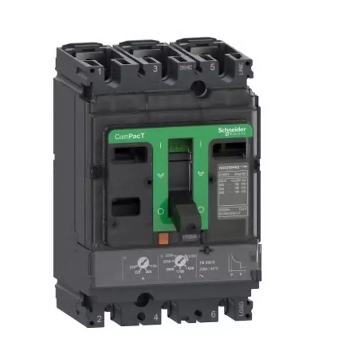 Schneider Electric NSX Fixed Mount 3 Pole 63 A Compact Range MCCB, C10R3TM063