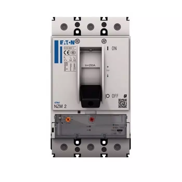 EATON Moeller NZM MCCB Molded Case Circuit Breaker 4P 100A, Breaking Capacity 3 kA, Fixed Mount, 193366 NZMH2-4-AX100