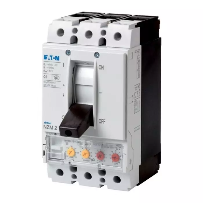 EATON Moeller Series NZM MCCB Molded Case Circuit Breaker 3P 250A, Breaking Capacity 3 kA, Fixed Mount, 100779 NZMH2-VE250-S1