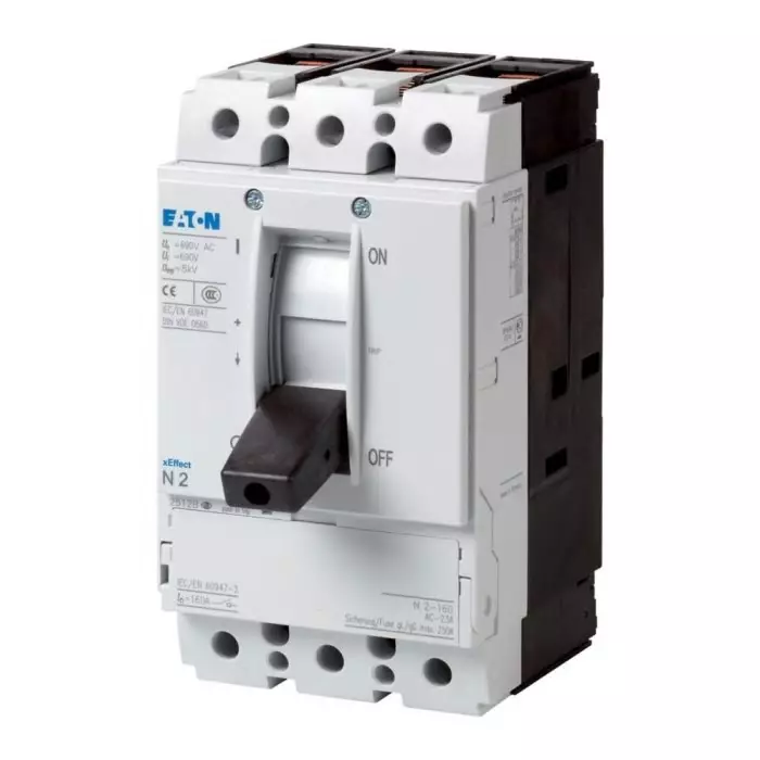 EATON Moeller Series NZM MCCB Molded Case Circuit Breaker 3P 250A, Breaking Capacity 5 kA, Fixed Mount, 102684 NS2-160-NA