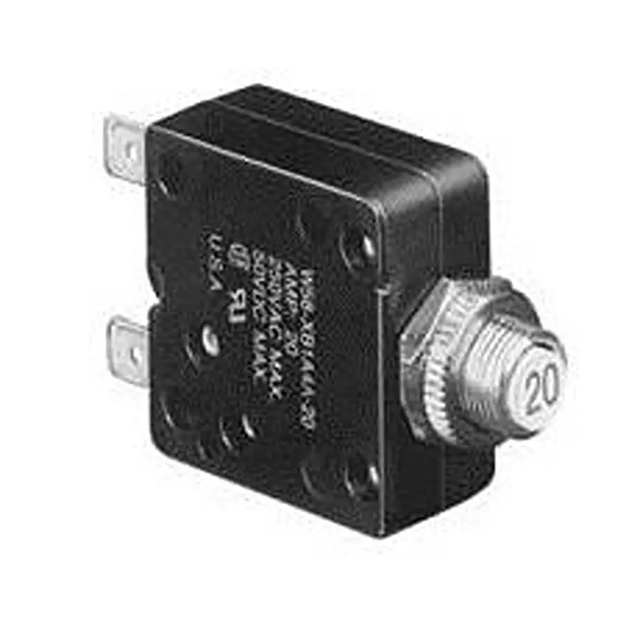 TE CONNECTIVITY Circuit Breaker 18 Amp 1 Pole Push to Reset Actuator 250 V AC, W58-XB1A4A-18