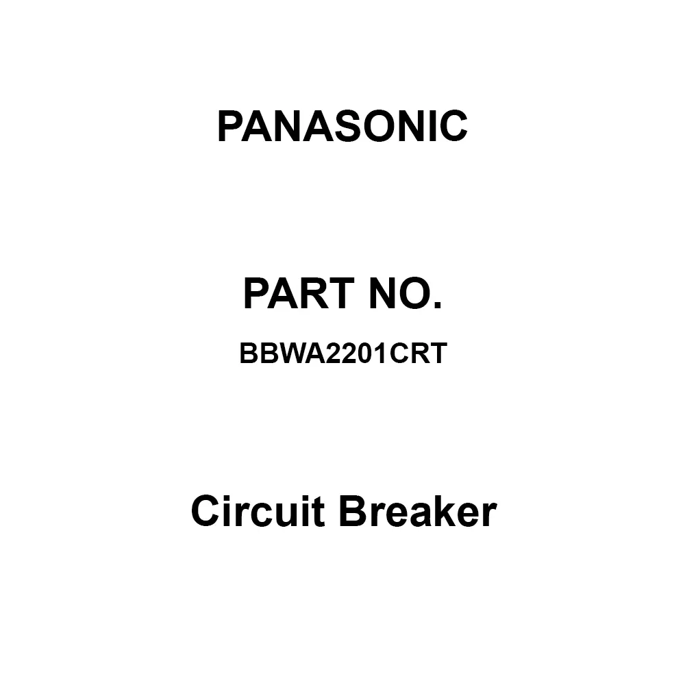Panasonic Circuit Breaker 2P2E 20 Amp Rated Current, BBWA2201CRT