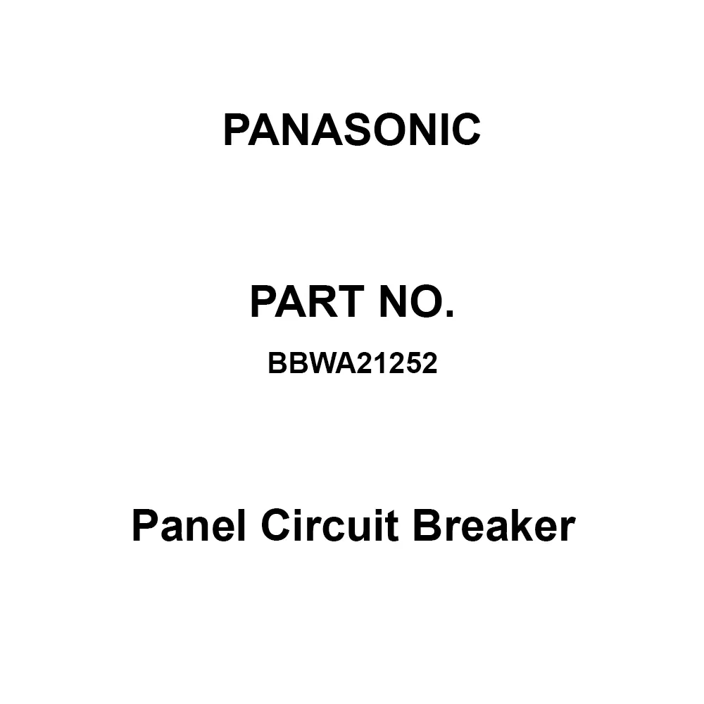 Panasonic Panel Circuit Breaker 2P2E 125 Amp Rated Current, BBWA21252