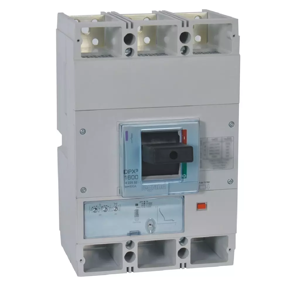 Legrand DPX³ 1600 MCCB with New Electronics S1 Protection Unit 3 Poles 800 A Current and 50 kA Breaking Capacity, 422552