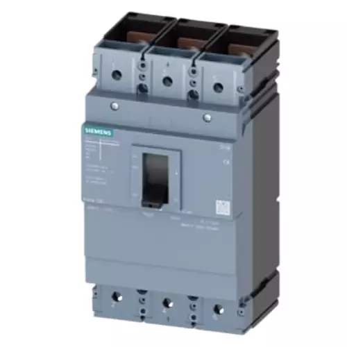 Siemens Sentron 3VM Series MCCB with Thermal Magnetic Trip Unit 3 Pole 3VM13 Frame Size, 400 A Current and 55 kA @ 415 V AC, 50/60 Hz Breaking Capacity, 3VM1340-5ED32-0AA0