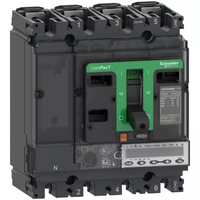 Schneider Electric NSX Fixed Mount 3 Pole 220 A Compact Range MCCB, C25W36M220