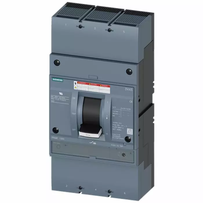Siemens SENTRON MCCB Molded Case Circuit Breaker 3P 800A, Breaking Capacity 10 kA, Fixed Mount, 3VA5580-0MH36-0AA0