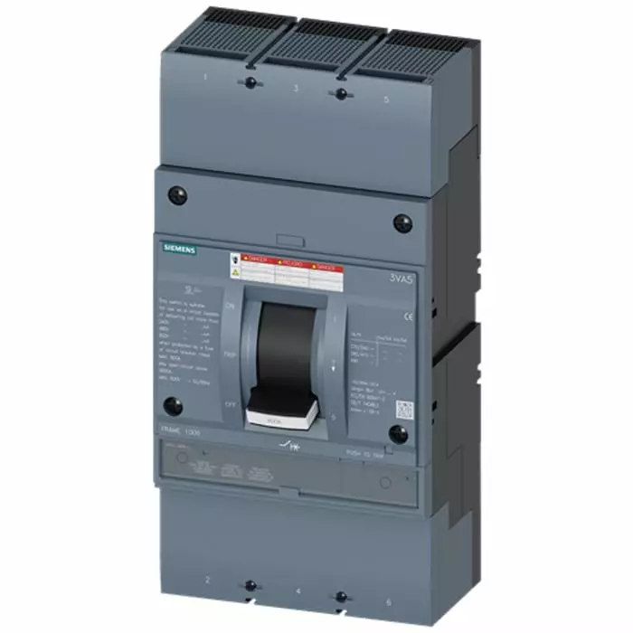 Siemens SENTRON MCCB Molded Case Circuit Breaker 3P 800A, Breaking Capacity 65 kA, Fixed Mount, 3VA5580-0BB36-0AA0