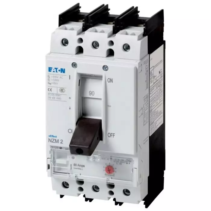 EATON Moeller NZM MCCB Molded Case Circuit Breaker 3P 140A, Breaking Capacity 5 kA, Fixed Mount, 107850 NZMN2-SE140-BT-CNA