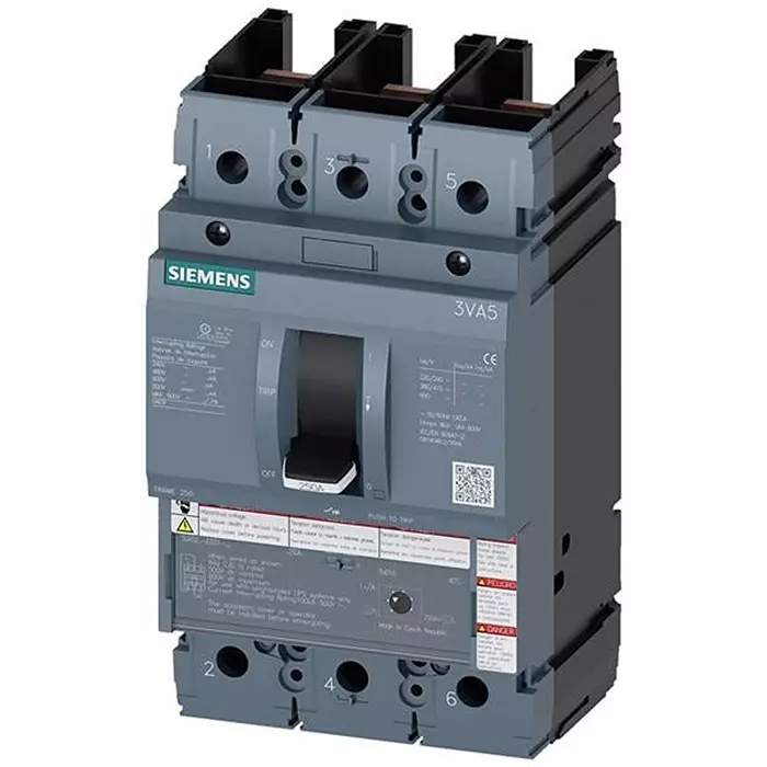 Siemens Circuit Breaker 250 Amp 3 Pole Paddle Actuator 690 V AC, 3VA52255ED310AA0