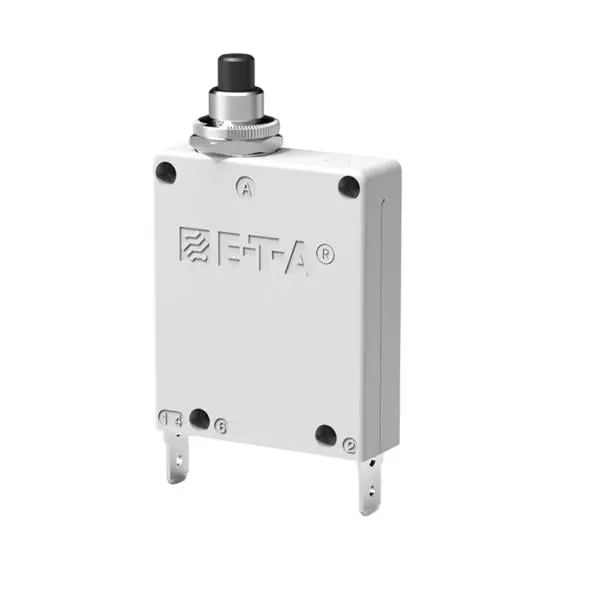 ETA Circuit Breaker 8 Amp 1 Pole Push to Reset Actuator 240 V AC, 3400-IG8-P10-SI-8A