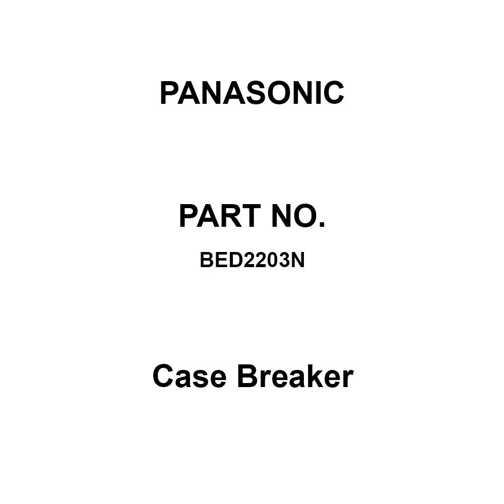 Panasonic Case Breaker 2P2E 20 Amp Rated Current, BED2203N