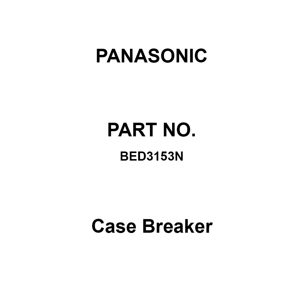 Panasonic Case Breaker 3P3E 15 Amp Rated Current, BED3153N