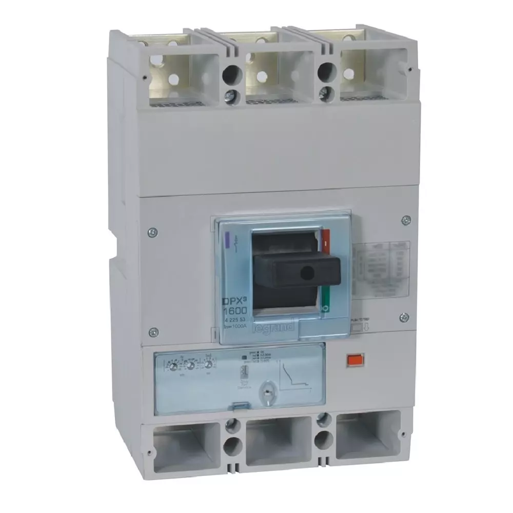 Legrand DPX³ 1600 MCCB with New Electronics S1 Protection Unit 3 Poles 1000 A Current and 50 kA Breaking Capacity, 422553