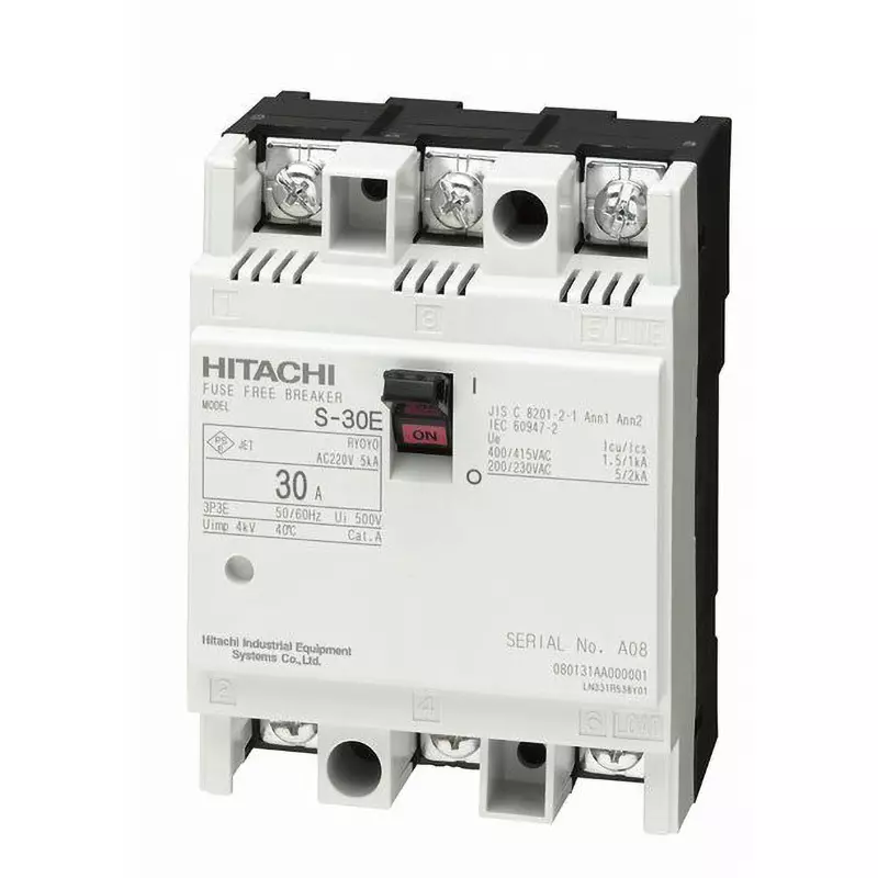 Hitachi Molded Case Circuit Breaker 10 Amp Rated Current 3P, S-30E 3P 10A