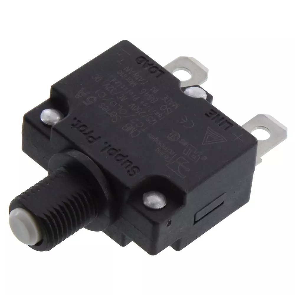 CARLING TECHNOLOGIES Thermal Circuit Breaker, 1 Pole, 15A, CMB-153-27GNN-W-A