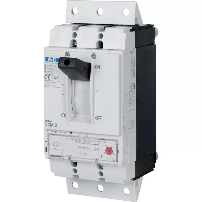 EATON Moeller NZM MCCB Molded Case Circuit Breaker 3P 125A, Breaking Capacity 18.5 kA, Plug In, 113199 NZMB2-S125-SVE
