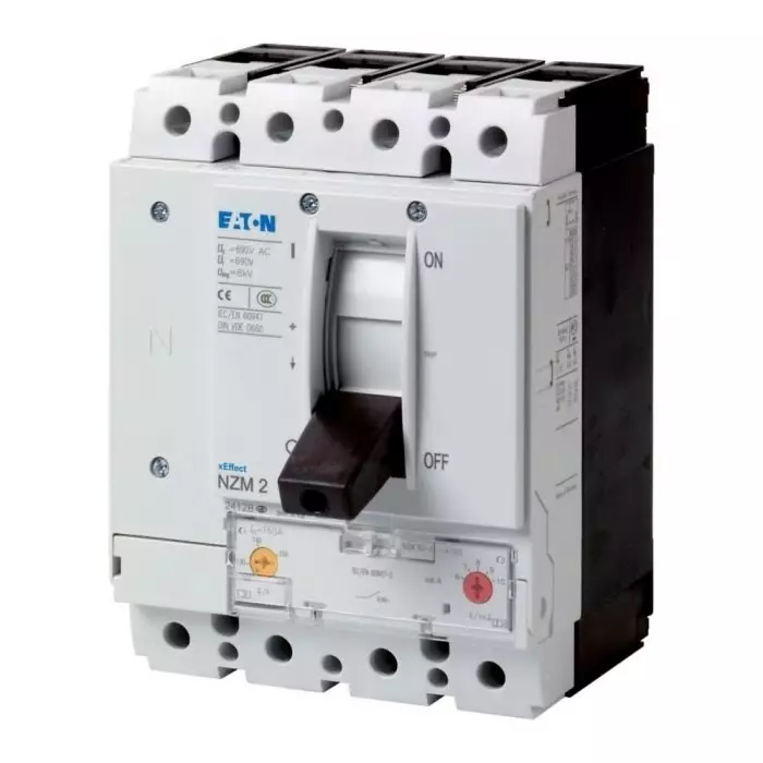 EATON Moeller NZM MCCB Molded Case Circuit Breaker 4P 250A, Breaking Capacity 5 kA, Fixed Mount, 265866 NZMN2-4-A250