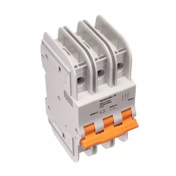 Weidmuller Circuit Breaker 40 Amp 3 Pole Lever Actuator 277 V AC, 2477750000